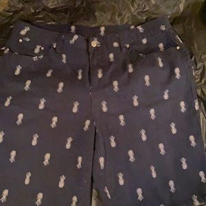 Brand new shorts size 14 front and back pockets a type of Jean material